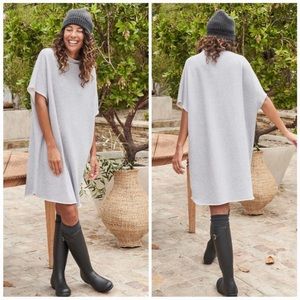 Frank & Eileen Dress Ella Triple Fleece Funnel-Neck Mini Grey Melange M L GUC